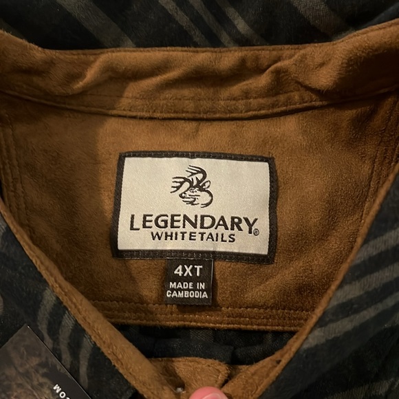NWT Legendary Whitetails MEN'S LEGENDARY STRETCH FLANNEL SHIRT, Size 4XLT - Picture 7 of 10
